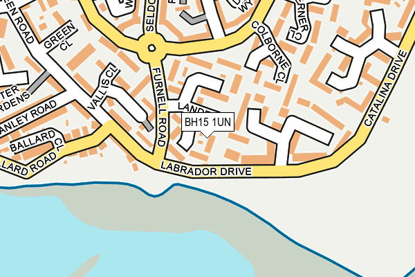 BH15 1UN map - OS OpenMap – Local (Ordnance Survey)