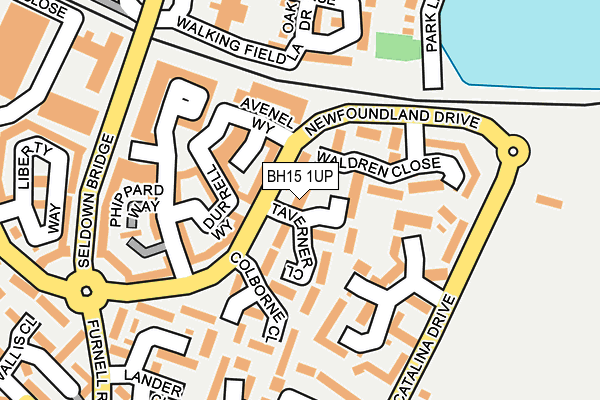 BH15 1UP map - OS OpenMap – Local (Ordnance Survey)