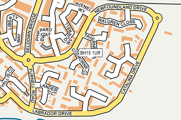 BH15 1UR map - OS OpenMap – Local (Ordnance Survey)