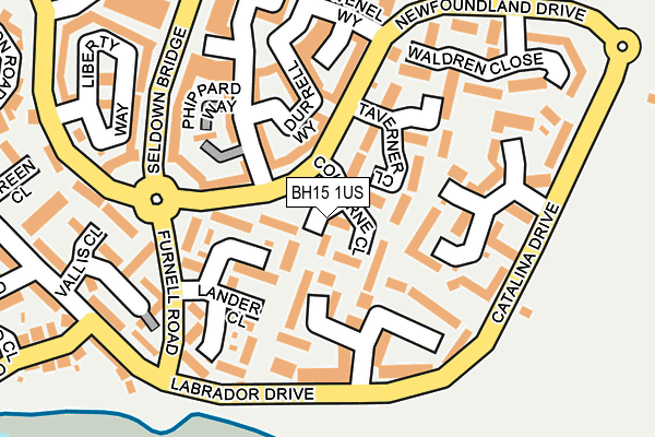 BH15 1US map - OS OpenMap – Local (Ordnance Survey)