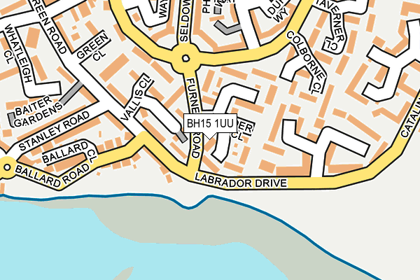 BH15 1UU map - OS OpenMap – Local (Ordnance Survey)
