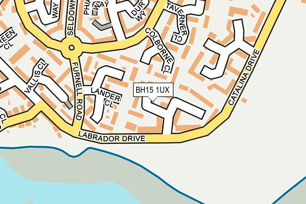 BH15 1UX map - OS OpenMap – Local (Ordnance Survey)
