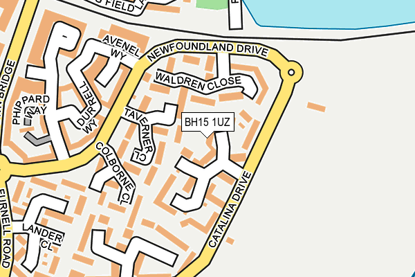 BH15 1UZ map - OS OpenMap – Local (Ordnance Survey)