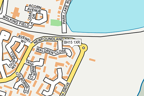 BH15 1XR map - OS OpenMap – Local (Ordnance Survey)
