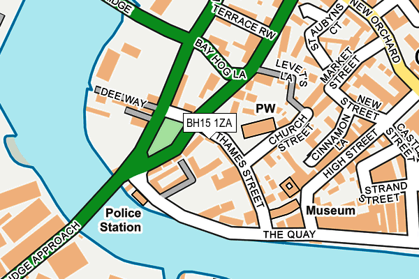 BH15 1ZA map - OS OpenMap – Local (Ordnance Survey)