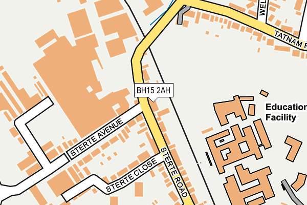 BH15 2AH map - OS OpenMap – Local (Ordnance Survey)