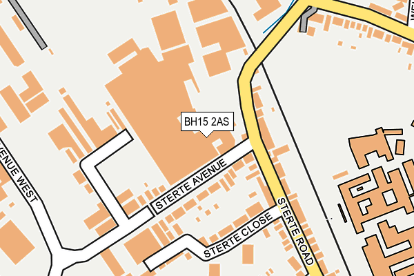 BH15 2AS map - OS OpenMap – Local (Ordnance Survey)