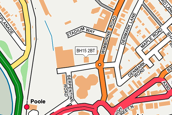 BH15 2BT map - OS OpenMap – Local (Ordnance Survey)