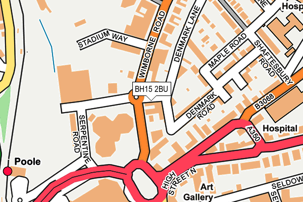 BH15 2BU map - OS OpenMap – Local (Ordnance Survey)