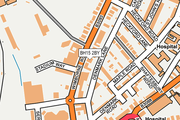 BH15 2BY map - OS OpenMap – Local (Ordnance Survey)