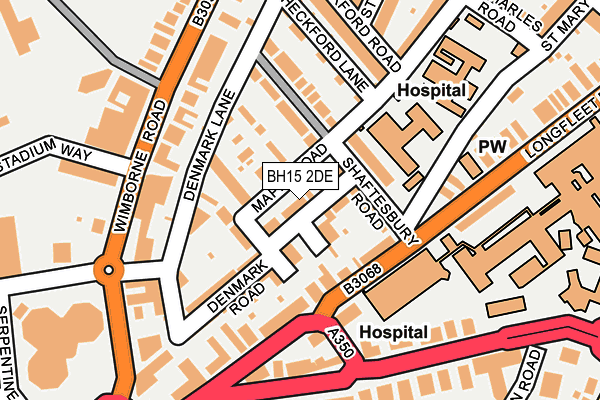 BH15 2DE map - OS OpenMap – Local (Ordnance Survey)