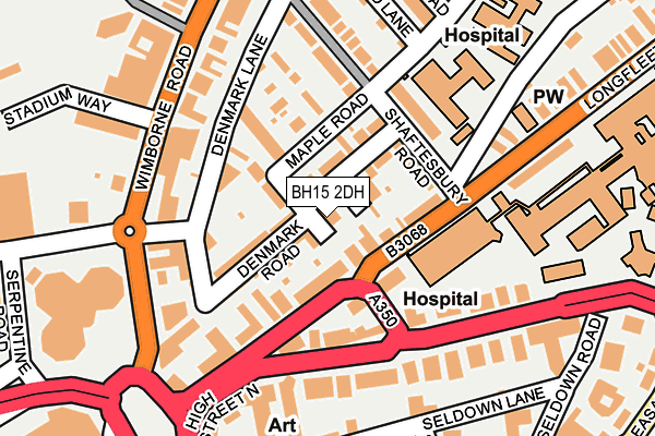 BH15 2DH map - OS OpenMap – Local (Ordnance Survey)