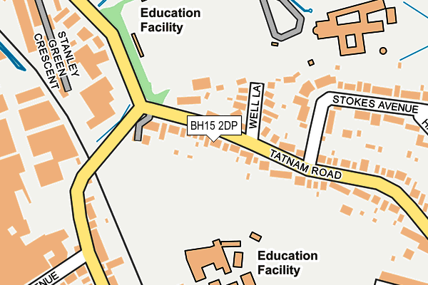 BH15 2DP map - OS OpenMap – Local (Ordnance Survey)