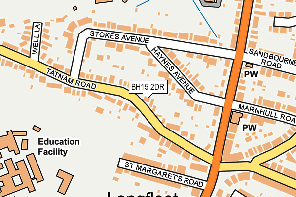 BH15 2DR map - OS OpenMap – Local (Ordnance Survey)