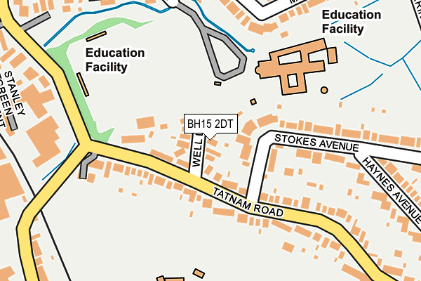 BH15 2DT map - OS OpenMap – Local (Ordnance Survey)