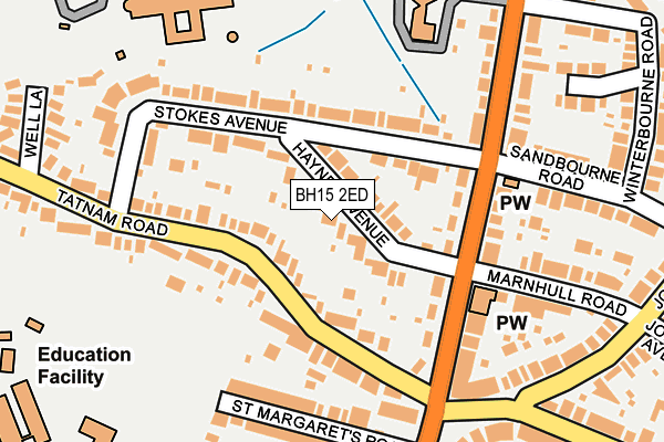 BH15 2ED map - OS OpenMap – Local (Ordnance Survey)