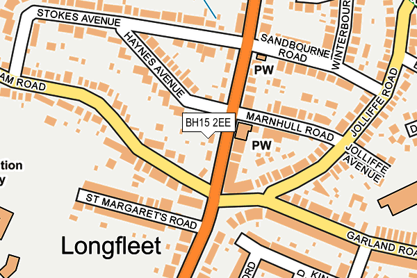 BH15 2EE map - OS OpenMap – Local (Ordnance Survey)
