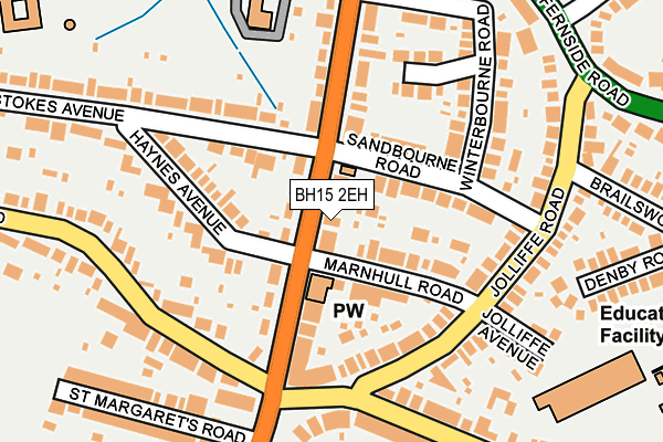 BH15 2EH map - OS OpenMap – Local (Ordnance Survey)