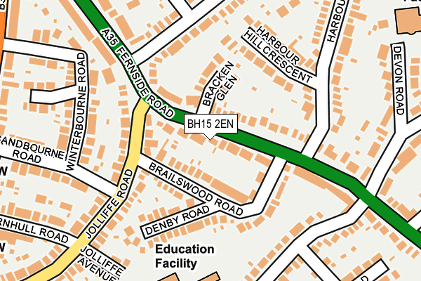 BH15 2EN map - OS OpenMap – Local (Ordnance Survey)