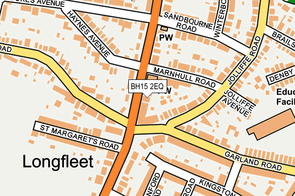 BH15 2EQ map - OS OpenMap – Local (Ordnance Survey)