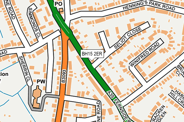 BH15 2ER map - OS OpenMap – Local (Ordnance Survey)
