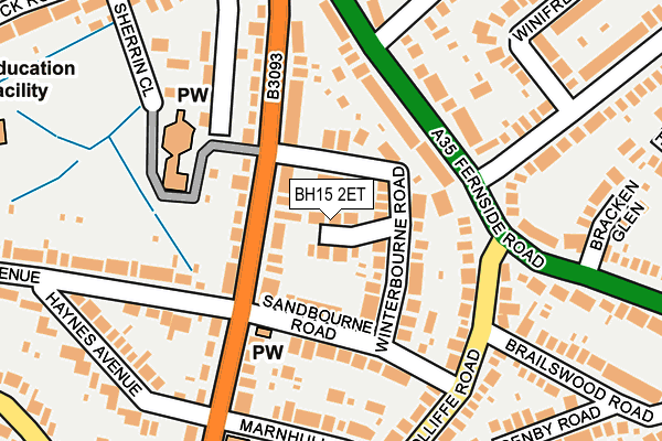 BH15 2ET map - OS OpenMap – Local (Ordnance Survey)