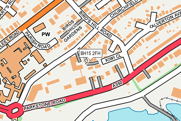 BH15 2FH map - OS OpenMap – Local (Ordnance Survey)