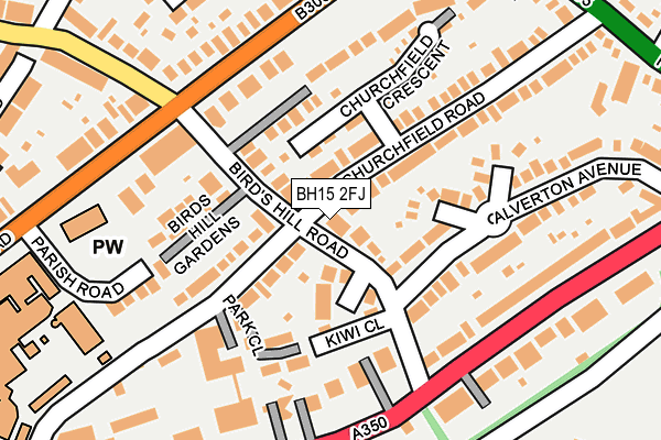 BH15 2FJ map - OS OpenMap – Local (Ordnance Survey)