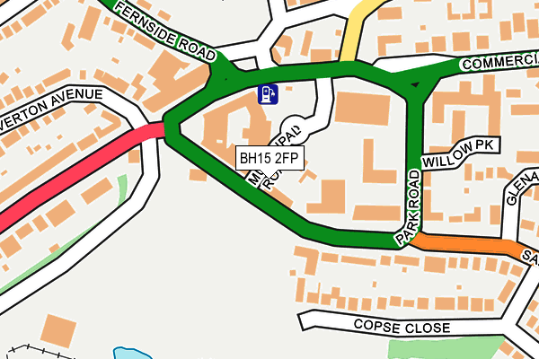 BH15 2FP map - OS OpenMap – Local (Ordnance Survey)