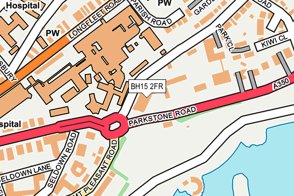 BH15 2FR map - OS OpenMap – Local (Ordnance Survey)