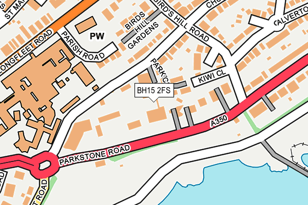 BH15 2FS map - OS OpenMap – Local (Ordnance Survey)