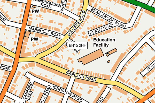 BH15 2HF map - OS OpenMap – Local (Ordnance Survey)