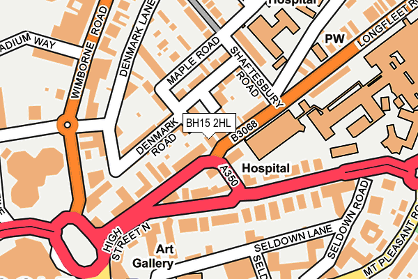 BH15 2HL map - OS OpenMap – Local (Ordnance Survey)