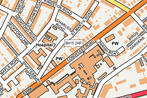BH15 2HP map - OS OpenMap – Local (Ordnance Survey)