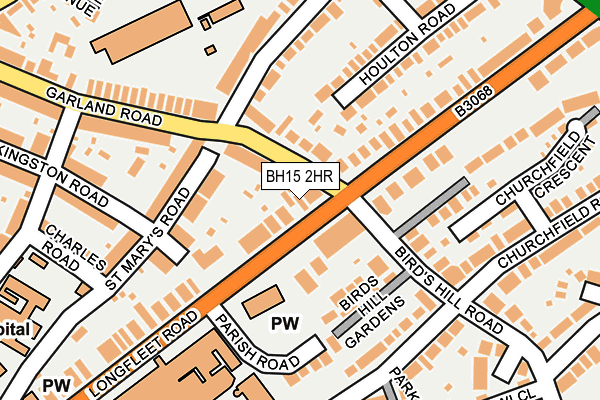BH15 2HR map - OS OpenMap – Local (Ordnance Survey)