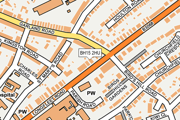 BH15 2HU map - OS OpenMap – Local (Ordnance Survey)