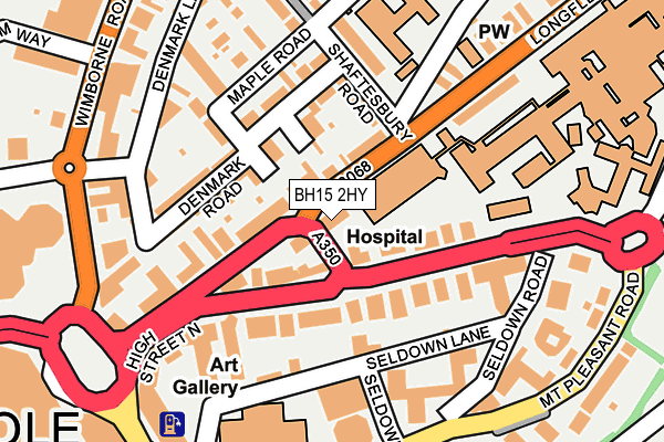 BH15 2HY map - OS OpenMap – Local (Ordnance Survey)