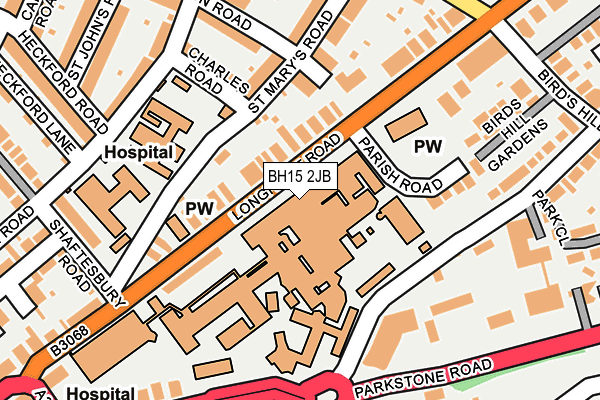 BH15 2JB map - OS OpenMap – Local (Ordnance Survey)