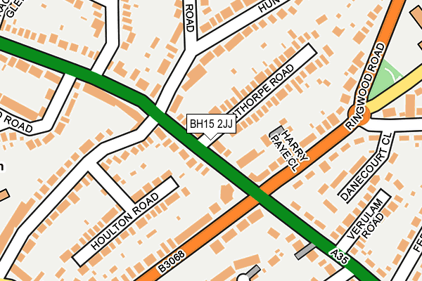 BH15 2JJ map - OS OpenMap – Local (Ordnance Survey)