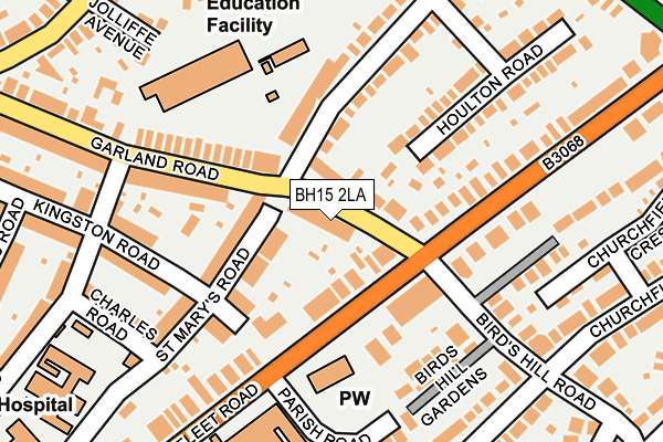 BH15 2LA map - OS OpenMap – Local (Ordnance Survey)