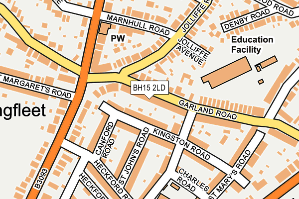 BH15 2LD map - OS OpenMap – Local (Ordnance Survey)