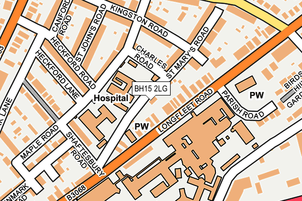 BH15 2LG map - OS OpenMap – Local (Ordnance Survey)