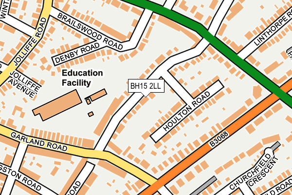 BH15 2LL map - OS OpenMap – Local (Ordnance Survey)