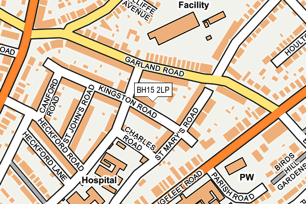 BH15 2LP map - OS OpenMap – Local (Ordnance Survey)