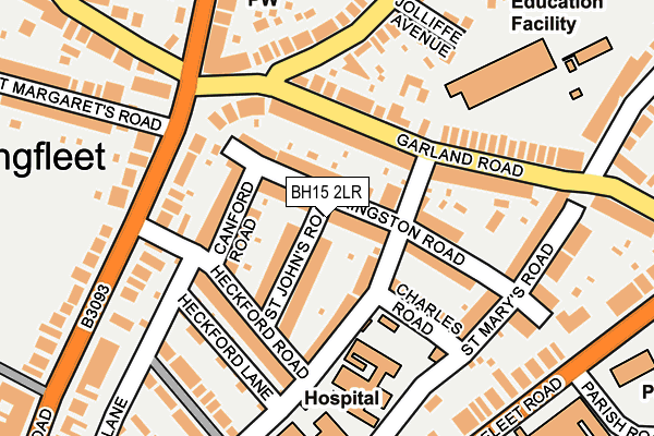 BH15 2LR map - OS OpenMap – Local (Ordnance Survey)
