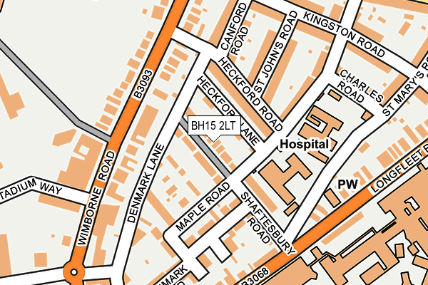 BH15 2LT map - OS OpenMap – Local (Ordnance Survey)