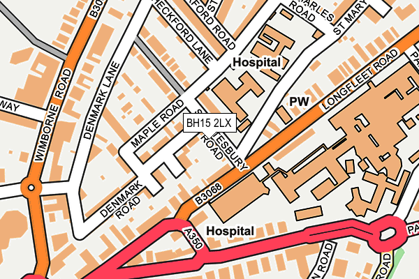 BH15 2LX map - OS OpenMap – Local (Ordnance Survey)
