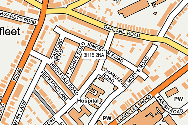 BH15 2NA map - OS OpenMap – Local (Ordnance Survey)