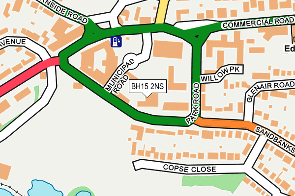 BH15 2NS map - OS OpenMap – Local (Ordnance Survey)
