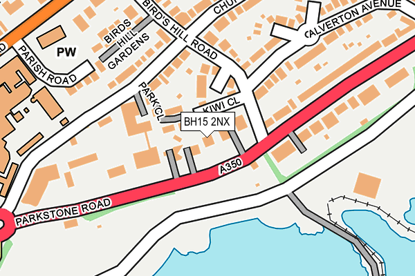 BH15 2NX map - OS OpenMap – Local (Ordnance Survey)